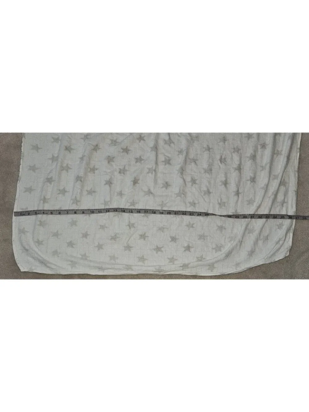 Aden & Anais White Gray Stars Swaddle Blanket Baby 30x36 Bamboo Rayon